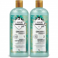 INOAR G.Hair Organic Therapy Zestaw/kuracja Keratyna 1000ml + szampon 1000ml do włosów