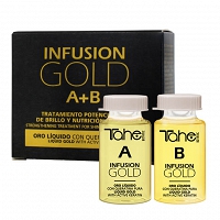 Tahe GF GOLD INFUSION GOLD (A+B) kuracja regenerująca w ampułkach do włosów zniszczonych 2x10ml