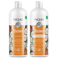 INOAR Bombar Coconut szampon + odżywka nawilżająca do włosów 2x1000ml