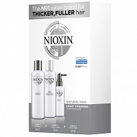 Nioxin System 1 zestaw, szampon 150ml, odżywka 150ml, kuracja 50ml