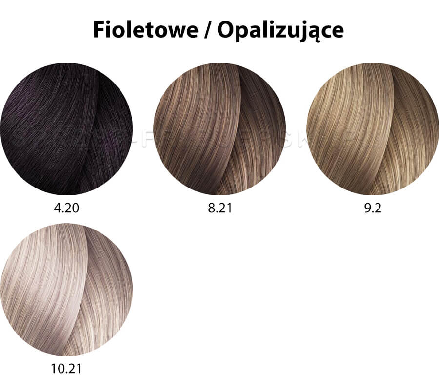 Loreal Inoa Oil  System Farba do włosów - paleta kolorów fioletowe opalizujące